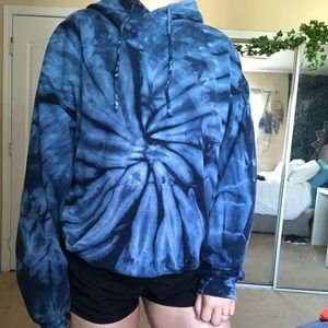 Tye dye blue hoodie
